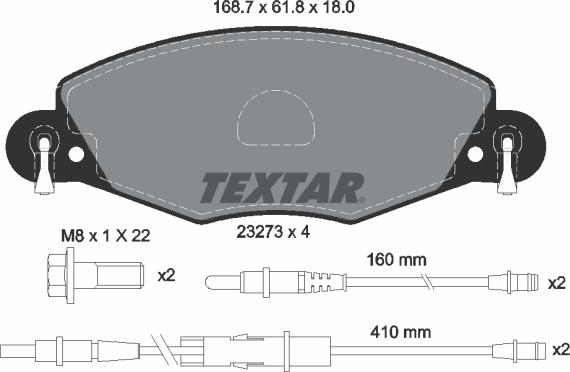 Textar 2327301 - Set placute frana,frana disc aaoparts.ro