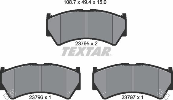 Textar 2379501 - Set placute frana,frana disc aaoparts.ro