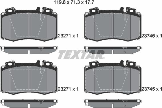 Textar 2374502 - Set placute frana,frana disc aaoparts.ro