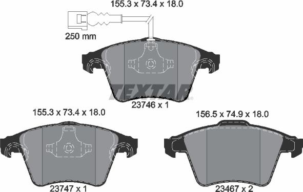 Textar 2374601 - Set placute frana,frana disc aaoparts.ro