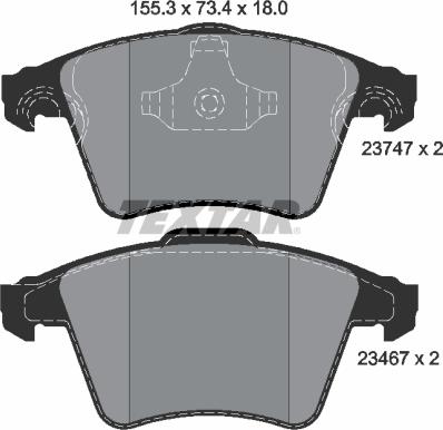 Textar 2374701 - Set placute frana,frana disc aaoparts.ro