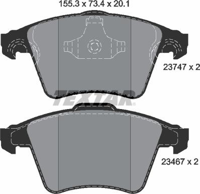 Textar 2374702 - Set placute frana,frana disc aaoparts.ro