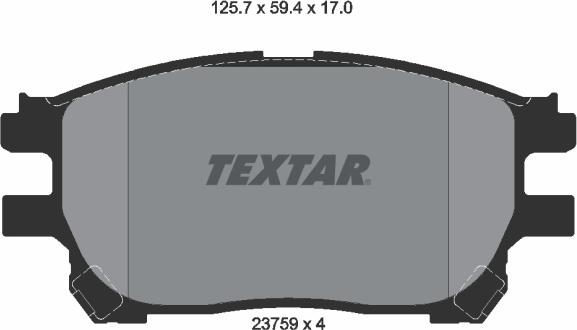 Textar 2375901 - Set placute frana,frana disc aaoparts.ro