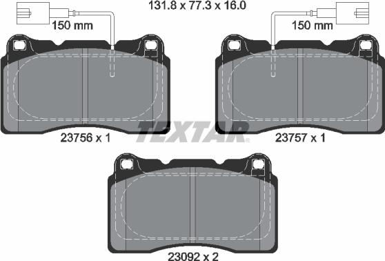 Textar 2375603 - Set placute frana,frana disc aaoparts.ro