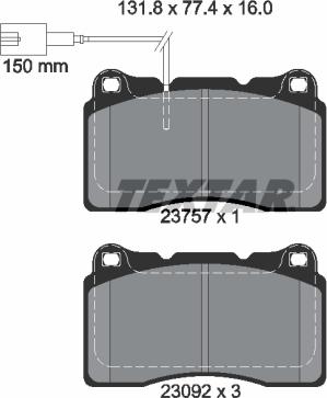 Textar 2375701 - Set placute frana,frana disc aaoparts.ro