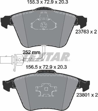 Textar 2376302 - Set placute frana,frana disc aaoparts.ro