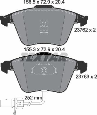 Textar 2376201 - Set placute frana,frana disc aaoparts.ro