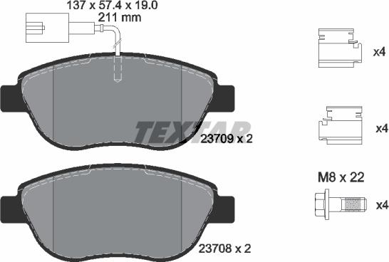 Textar 2370901 - Set placute frana,frana disc aaoparts.ro