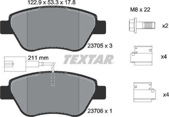 Textar 2370502 - Set placute frana,frana disc aaoparts.ro