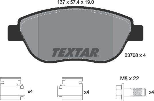 Textar 2370803 - Set placute frana,frana disc aaoparts.ro