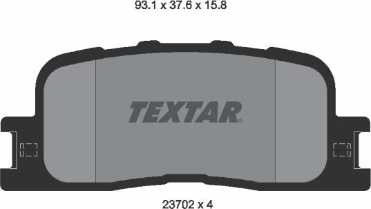 Textar 2370201 - Set placute frana,frana disc aaoparts.ro