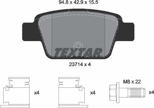 Textar 2371401 - Set placute frana,frana disc aaoparts.ro