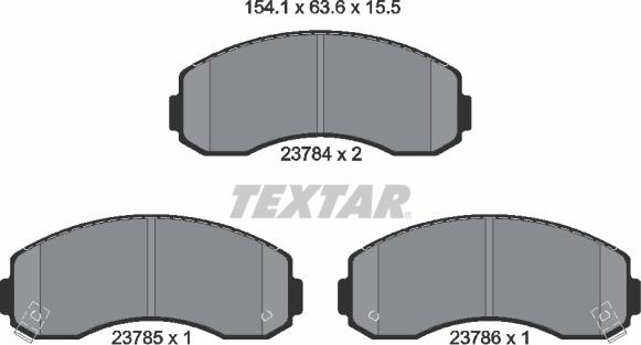 Textar 2378401 - Set placute frana,frana disc aaoparts.ro