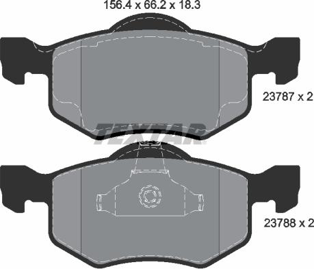 Textar 2378701 - Set placute frana,frana disc aaoparts.ro