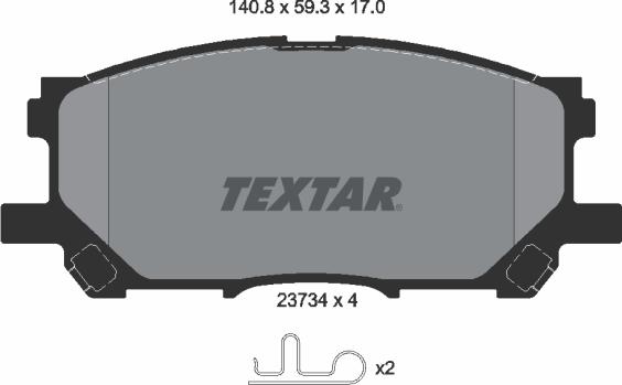 Textar 2373401 - Set placute frana,frana disc aaoparts.ro