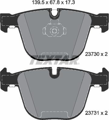 Textar 2373001 - Set placute frana,frana disc aaoparts.ro