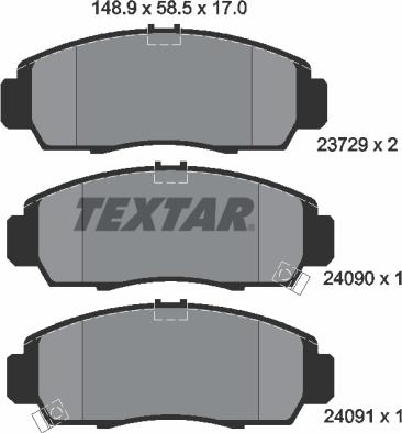 Textar 2372901 - Set placute frana,frana disc aaoparts.ro