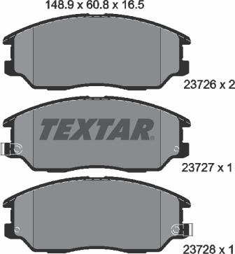 Textar 2372601 - Set placute frana,frana disc aaoparts.ro