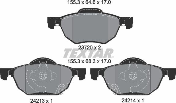 Textar 2372001 - Set placute frana,frana disc aaoparts.ro