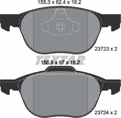 Textar 2372301 - Set placute frana,frana disc aaoparts.ro