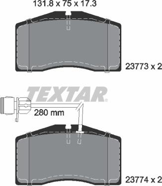 Textar 2377301 - Set placute frana,frana disc aaoparts.ro