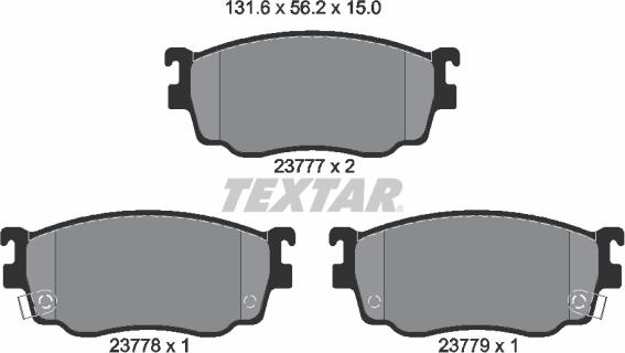 Textar 2377701 - Set placute frana,frana disc aaoparts.ro