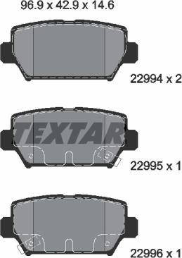 Textar 2299401SC - Set placute frana,frana disc aaoparts.ro