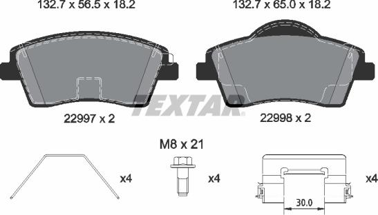 Textar 2299701 - Set placute frana,frana disc aaoparts.ro