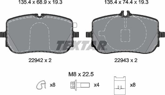 Textar 2294201 - Set placute frana,frana disc aaoparts.ro