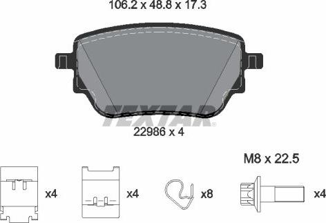 Textar 2298601 - Set placute frana,frana disc aaoparts.ro