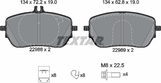 Textar 2298801 - Set placute frana,frana disc aaoparts.ro