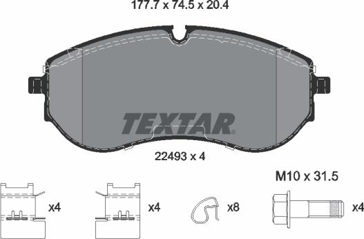 Textar 2249301 - Set placute frana,frana disc aaoparts.ro