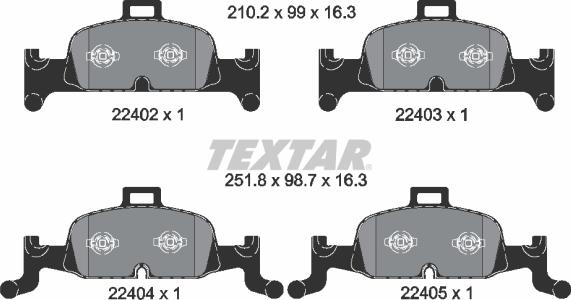 Textar 2240201 - Set placute frana,frana disc aaoparts.ro