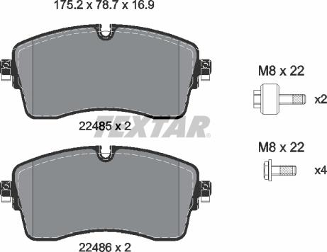 Textar 2248505 - Set placute frana,frana disc aaoparts.ro