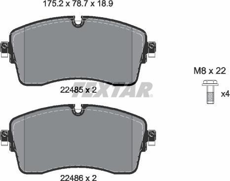 Textar 2248503 - Set placute frana,frana disc aaoparts.ro