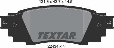 Textar 2243401 - Set placute frana,frana disc aaoparts.ro