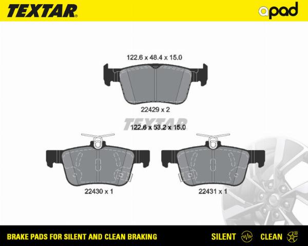 Textar 2242901SC - Set placute frana,frana disc aaoparts.ro