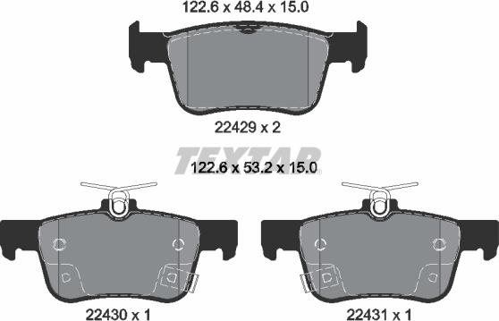 Textar 2242901 - Set placute frana,frana disc aaoparts.ro