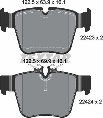 Textar 2242301 - Set placute frana,frana disc aaoparts.ro