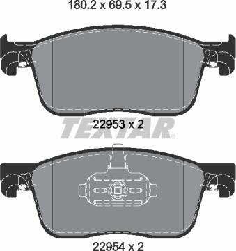 Textar 2259301 - Set placute frana,frana disc aaoparts.ro