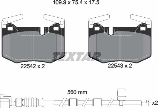 Textar 2254201 - Set placute frana,frana disc aaoparts.ro