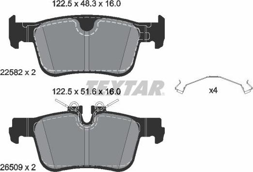 Textar 2258201 - Set placute frana,frana disc aaoparts.ro