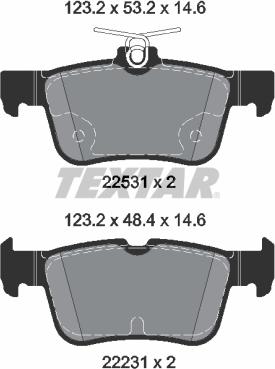 Textar 2253105 - Set placute frana,frana disc aaoparts.ro