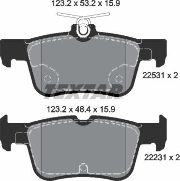 Textar 2253101 - Set placute frana,frana disc aaoparts.ro