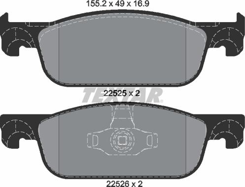 Textar 2252501 - Set placute frana,frana disc aaoparts.ro