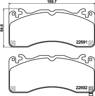 Textar 2269101 - Set placute frana,frana disc aaoparts.ro