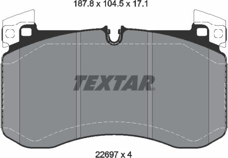 Textar 2269701 - Set placute frana,frana disc aaoparts.ro