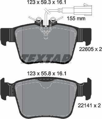 Textar 2260501 - Set placute frana,frana disc aaoparts.ro