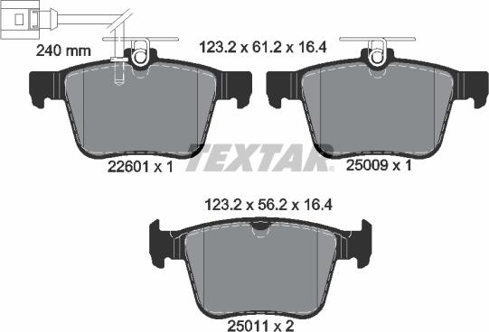 Textar 2260101 - Set placute frana,frana disc aaoparts.ro