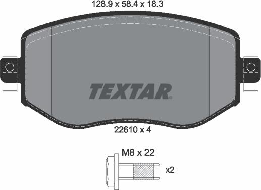 Textar 2261001 - Set placute frana,frana disc aaoparts.ro